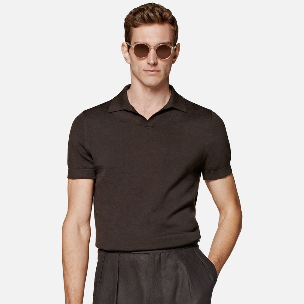 SuitSupply Dark Brown Polo